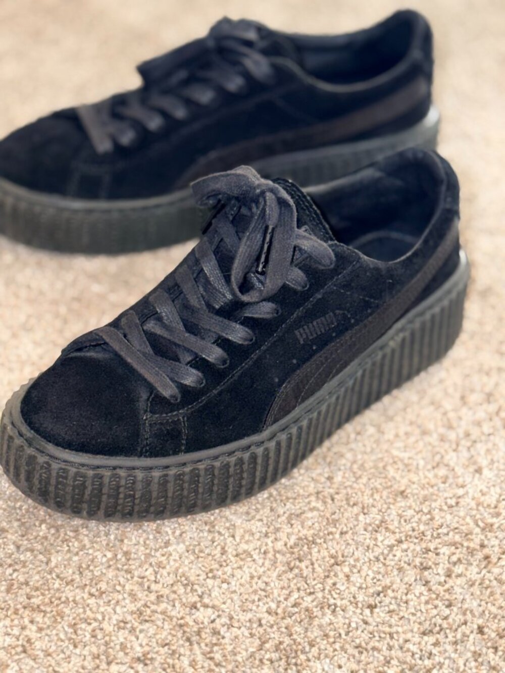 PUMA X Rihanna FENTY Creeper Suede Black Satin - Picture 1 of 7